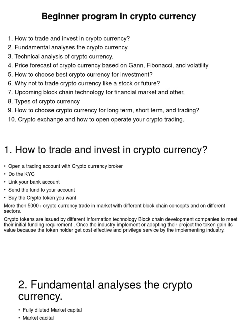 Crypto Trading Guide for Beginners | PDF | Cryptocurrency | Investing