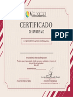 Certificado de Bautizo en Blanco