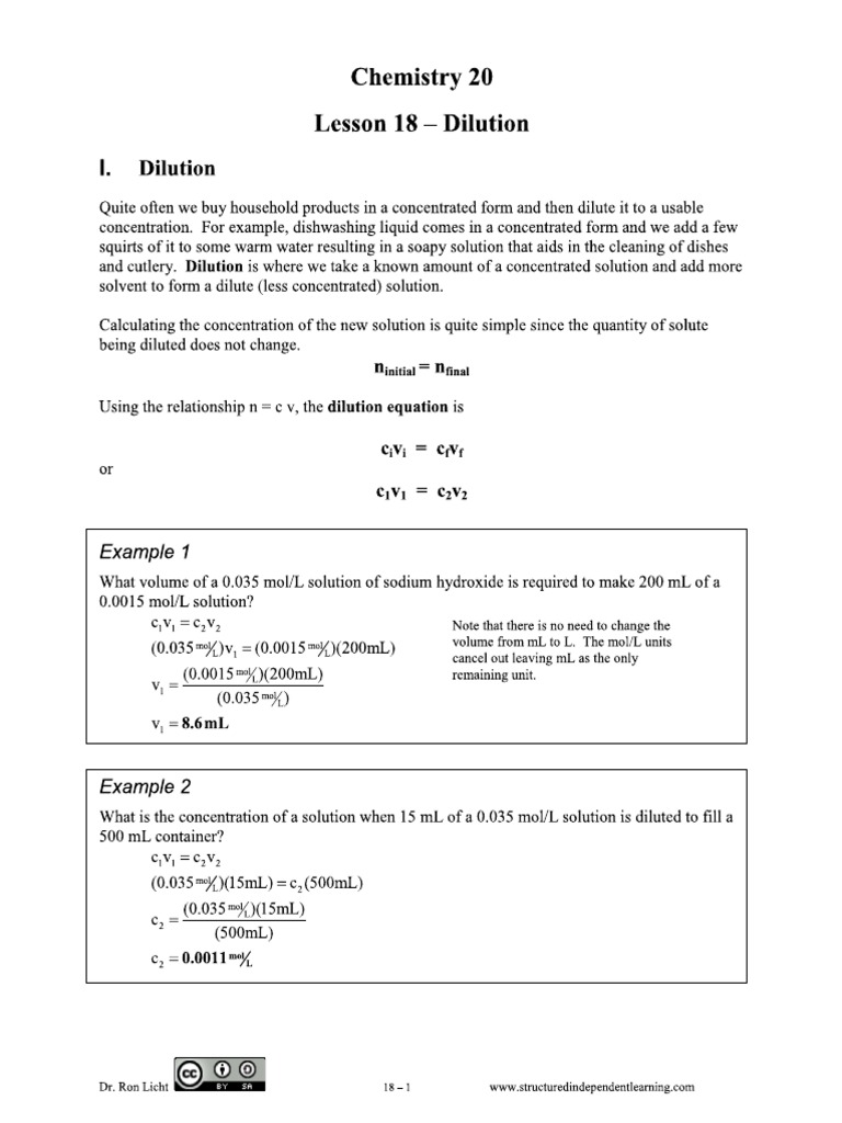Dilution S PDF