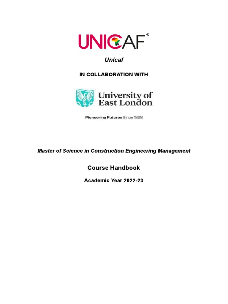 UEL MSC Construction Engineering Management