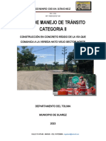 Plan Manejo de Transito Ii Suarez