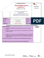 Evaluación del primer quimestre Lengua y Matemática