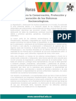 Acciones para La Conservacion Proteccion y Restauracion de Los Sistemas Socioecologicos