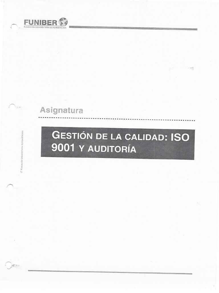 Gestion de La Calidad ISO 9001 Y AUDITORIA | PDF