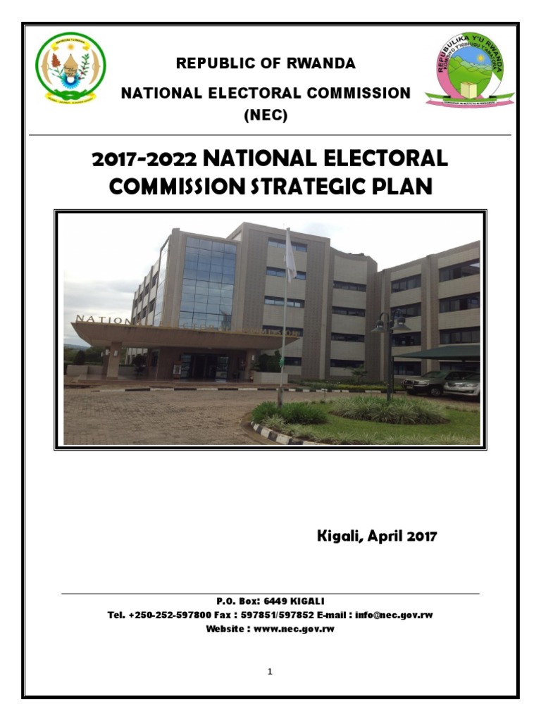 Rwanda NEC Strategic Plan 2017-2022 | PDF | Strategic Planning | Governance