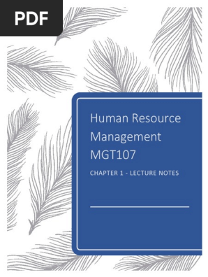 Lecture Notes Human Resource Development | PDF | Human