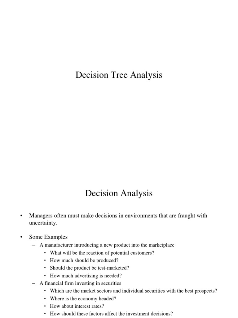 Decision Tree Analysis for Oil Drilling | PDF | Expected Value ...