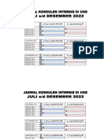 Jadwal Konsulen Internis 2022 Juli-Des