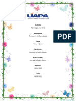 Tarea 3,4,5 de Trastornos Del Aprendizaje