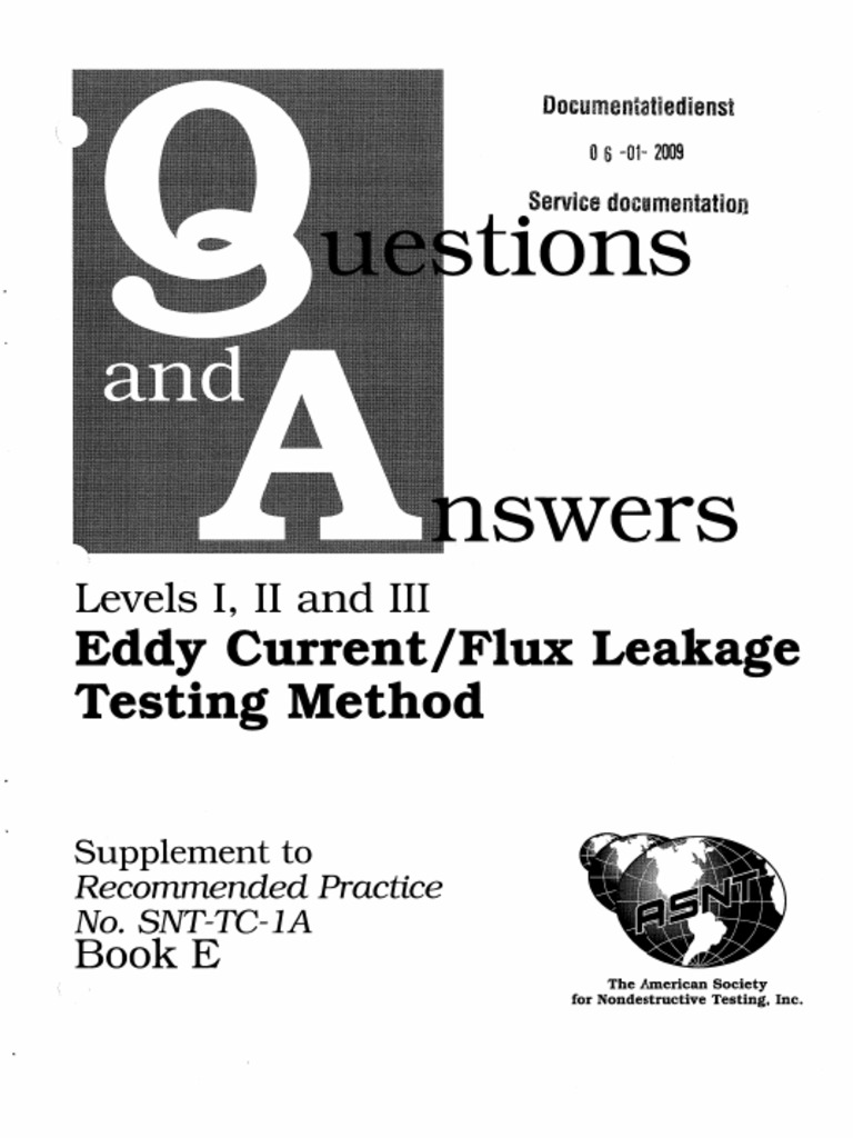 ASNT Q&A Book ET | PDF