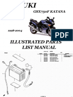 Suzuki GSX750 GSX 750 Illustrated Parts List Manual