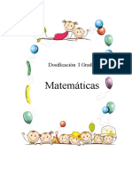 Dosificación I Grado Matemáticas