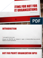 Module 8 Accounting For Not For Profit Organizations