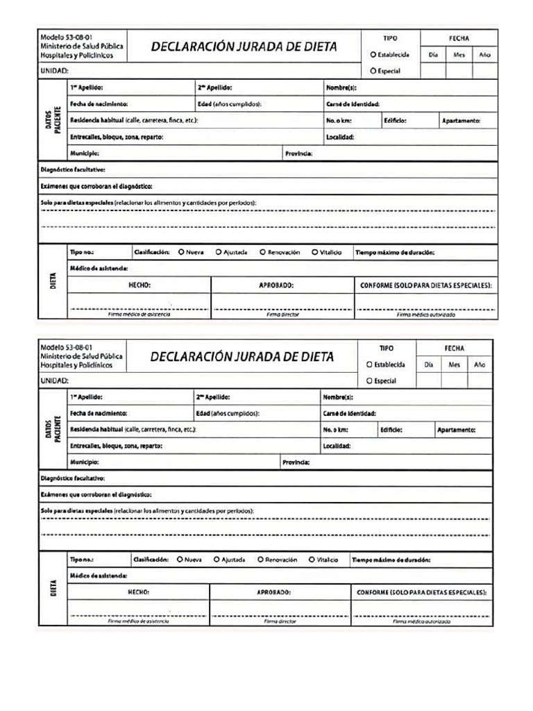 Modelo de Dieta | PDF