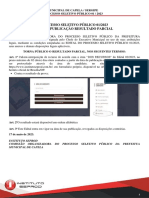 Processo Seletivo Público 01/2023 Edital Publicação Resultado Parcial
