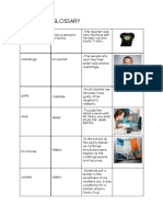 Ingles Glossry