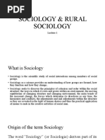 Lecture 1 Rural Sociology-1