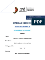 Tarea Aa1 - U3 - Derecho de Familia