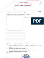 Ficha de Trabajo - QUE ES LA ENERGIA - Sesion 1 - C y T - 5to