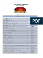 Tabela de Produtos Distribuidora 2023