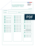 Matemática 8vo Examen Junio 2022