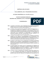 Acuerdo Ministerial Nro. MAATE 2022 041