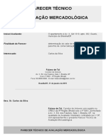 MODELO DE PTAM - PARECER TÉCNICO DE AVALIAÇÃO MERCADOLÓGICA DE IMÓVEIS