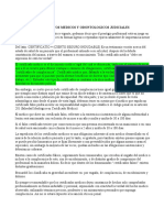 Documentos médicos y odontológicos judiciales