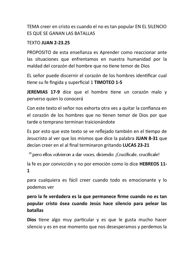 El Silencio de Dios | PDF