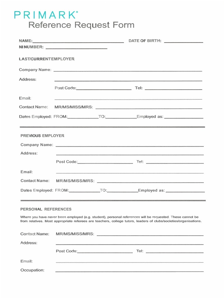 3 Reference Request Form | PDF
