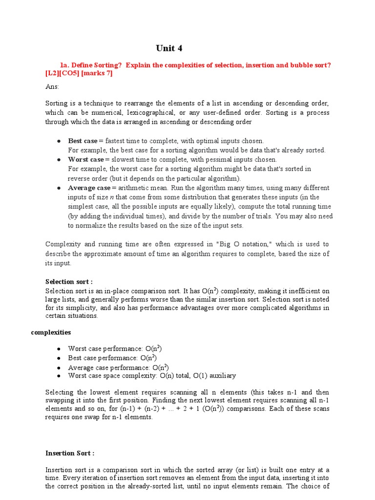 Unit 4 Que & Ans | PDF | Time Complexity | Software Engineering