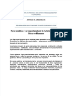 PDF Foro Tematico La Importancia de La Administracion Del Recurso Humano - Compress