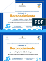 Certificado de Reconocimiento para Natacion Moderno Ilustrado Azul