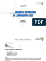 Modelo de Plan de Actividades - Promocion 2022