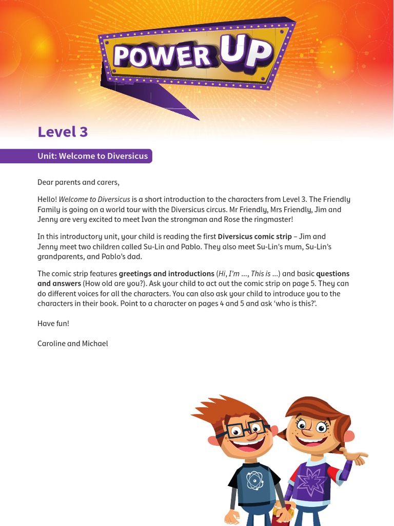 Power Up Parents Letters Level 3 Power Up English HomeSchool Resources