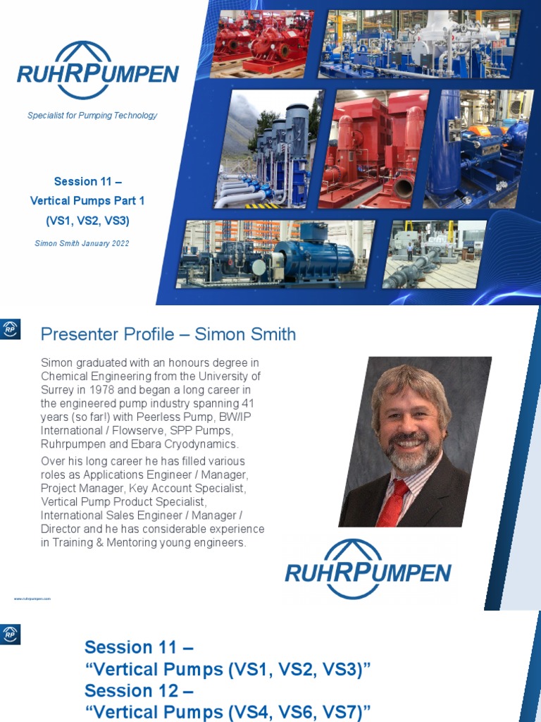 Presentation Ppt Session 11 Vertical Pumps Part 1 Vs1 2 3 Pdf