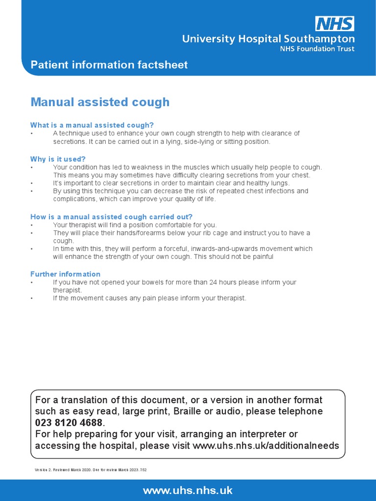 Manual assisted cough patient information pdf