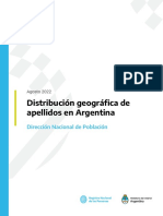 Distribucion Geografica de Apellidos en Argentina