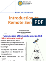 WAR 3102 LEC 07 Introduction To Remote Sensing