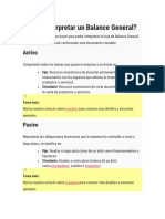 Cómo Interpretar Un Balance General