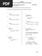 Worksheet 4 (Looping Statements One)