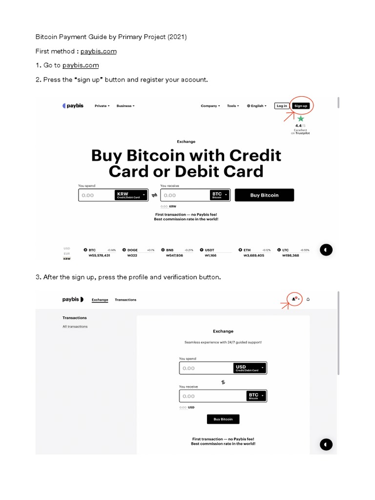 Bitcoin Payment Methods Guide | PDF