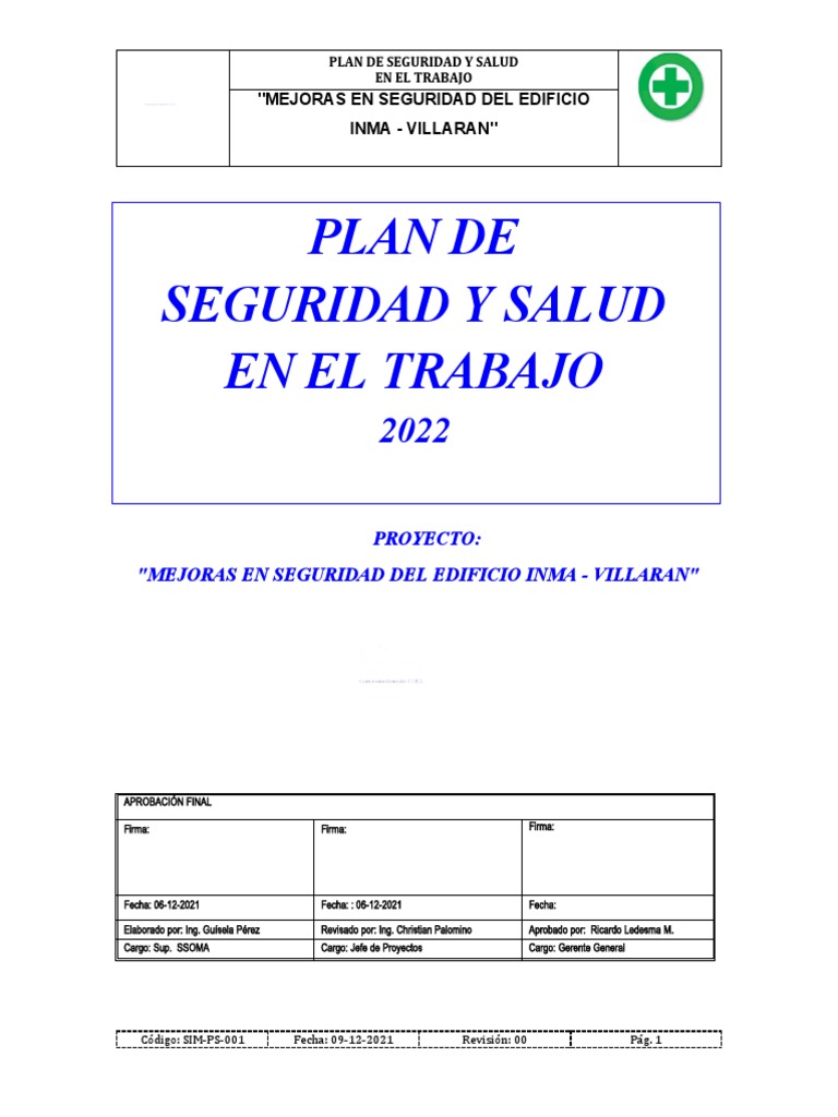 Plan Anual de Seguridad en Obra 2022 | PDF | Seguridad y salud ...