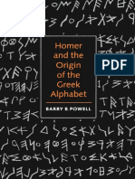Powell Barry B Homer and the Origin of the Greek Alphabet