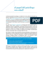 Cuál Es El Papel Del Psicólogo en La Tercera Edad