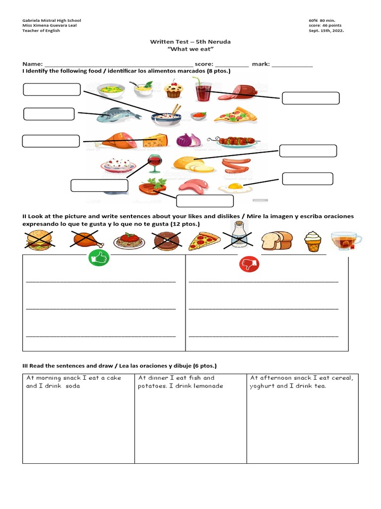 5th Test Food | PDF | Foods | Cuisine