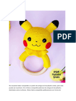 Patrón de Pikachu amigurumi con instrucciones detalladas