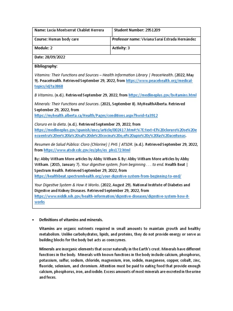 The Role of Vitamins, Minerals, and Digestion An InDepth Look at
