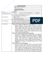 Industrial Engineering PPC-II COURSE OUTLINE