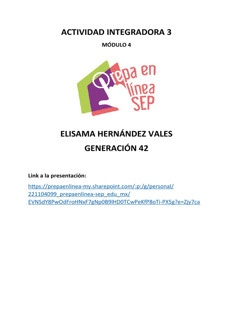 Actividad Integradora 3 Módulo 4 | PDF | Ciencias sociales